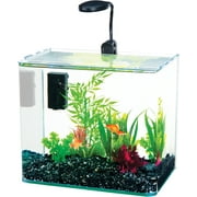 Penn-Plax Water-World Radius Desktop Nano Aquarium Kit – Includes LED Light, Internal Filter, and Mat – Perfect for Shrimp and Small Fish – 3.4 Gallon Tank