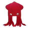 thumbnail image 3 of Segolike Octopus Headwear Hat Octopus Shaped Hat Costume Headwear Animal Cap Party Hat Cosplay Headgear Comfortable Flannel Suitable for Role Playing Gift Givi red, 3 of 8