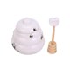 thumbnail image 1 of Mini olla de miel de colmena de cerámica con cucharón de madera, lindas y pequeñas ollas de miel de cerámica son perfectas para regalos de bodas y fiestas, o como regalo navideño, 1 of 4