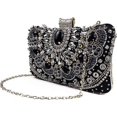thumbnail image 1 of LLC Chic Embroidered Designer Evening Clutch for Women, Bridal Handbag and Purse, 1 of 5