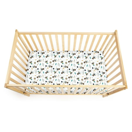 UPC: 0074451130548 | Little Muffincakes Extra Soft Fitted Crib Sheet Astronaut and Space Theme (Ashton) – Standard Size 1 Pack Blue