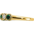 thumbnail image 3 of 14K Yellow Gold Lab Grown Diamond & Created Emerald Ring (Size 7) Made In India rm7505-cem-050-ylg, 3 of 5