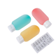 thumbnail image 2 of "Juego de 3 botellas viajeras de 60ml para shampoo y cremas, prácticos y reutilizables con tapa segura", 2 of 5