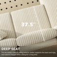 thumbnail image 2 of UIXE 118" Modular Sectional Sofa, U Shaped Cloud Couch for Living Room Modern Upholstered Deep Seat Couch, 3-Seat, White, 2 of 8