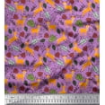 thumbnail image 1 of Soimoi Georgette Viscose Fabric Leaves & Reindeer Animal Print Sewing Fabric Yard 42 Inch Wide, 1 of 1