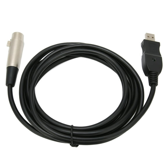 Microphone Cord, 3 Pin Easy To Use USB Microphone Cable Sturdy Professional 9.8ft for Studio Audio