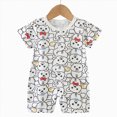 thumbnail image 2 of KPOPLK Baby Boy Dinosaur Romper Summer Toddler Boy Onsies Short Sleeve Pattern Print Bodysuit Jumpsuit Infant Outfit(18-24 Months,White), 2 of 4