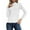 White, variant on EDFBUYKRS Female Sweaters Women’S and Women's Plus Cozy Yarn Crewneck Cardigan Sweater with Long Sleeves, Midweight Fall Sweater M
