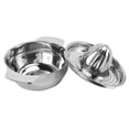 thumbnail image 2 of Stainless Steel Juice Reamer Glass Manual Juicer Orange Lemon Lime Squeezer, 2 of 5