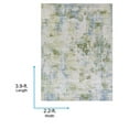 thumbnail image 2 of Livabliss Washable Rugs for Living Room, 2x4 Lillian Modern Dark Green Area Rug, Bedroom Dining Room Home Decor Stain Resistant Carpet (2'2" x 3'9"), 2 of 7
