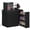 Black, variant on Advwin Heavy Duty 3D Printer Cabinet with Rolling Filament Storage & Power Outlet, Large 3D Printer Stand Workstation Organizer with Drawer & Storage Cabinet for Home Studio Office, Black+Walnut