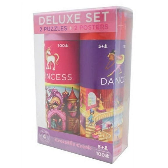 Princess & Dance Deluxe Set: 2 100 Piece Jigsaw Puzzles and 2 Posters