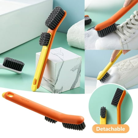 

Soft Brush And Hard Brush Combination Shoe Brush Detachable Household Shoe Washing Brush Soft Hair Laundry Brush Small White Shoe Collar Cleaning Brush Plate Brush