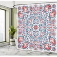 thumbnail image 4 of Ambesonne Paisley Shower Curtain, Floral Ornate Pattern Folk, 69"Wx75"L, Sea Blue, 4 of 4