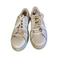 thumbnail image 3 of PU & MA white leather lace up low top sneakers size 8, 3 of 6