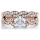thumbnail image 3 of Conjunto nupcial JeenMata de moissanita de corte redondo de 1,25 quilates - Conjunto nupcial - Anillo infinito - Anillo para siempre - Anillo de promesa - Chapado en oro rosa, 3 of 6