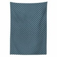 thumbnail image 2 of Nordic Tablecloth, Fair Isle Style Pattern Traditional and Christmas Theme, Rectangle Satin Table Cover Accent for Dining Room and Kitchen, 60" X 90", Pale Blue Navy Blue, by Ambesonne, 2 of 2