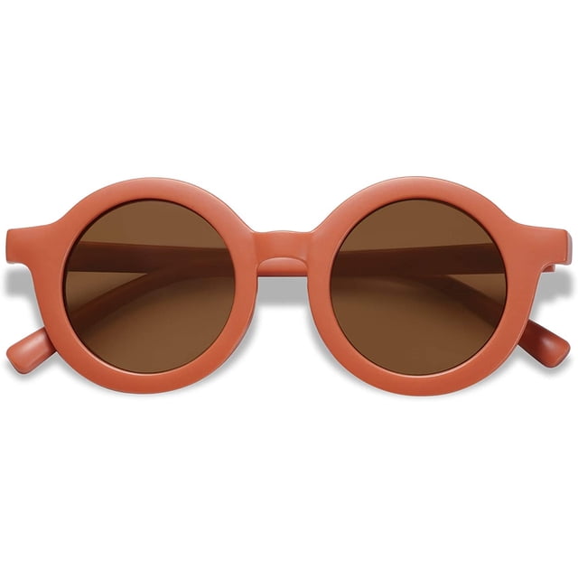 Bonitas gafas de sol polarizadas redondas para niños, niñas y niños con protección UV400.