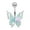 blue, variant on 1Pc Butterfly Navel Ring Body Jewelry Bell Button Ring Piercing Sweet Belly Ring-blue