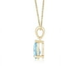 thumbnail image 2 of ANGARA Natural Pear-Shaped Aquamarine Solitaire Pendant in 14K Yellow Gold for Women (Size-8x6mm) | March Birthstone, Birthday, Anniversary, Jewelry Gift for Women | Natural Aquamarine Necklace, 2 of 8