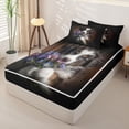 thumbnail image 2 of Homewish Kawaii Dog Zipper Twin Comforter Sets with Fitted Sheet and 2 Pillowcases,Purple Daisy Floral Zipper Bedding Set,Pet Lover Decor,Black Reversible,4pcs, 2 of 8