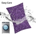 thumbnail image 5 of Kdxio Cotton Pillow Cases 16"x24" Pillowcases,Soft and Breathable Bedroom Pillow Cases-Purple Glitter-No Pillow Core, 5 of 5
