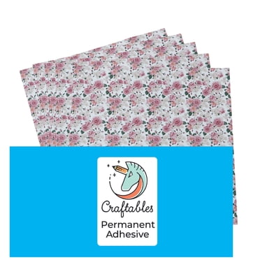 Rose Gold Marble Self-Adhesive Gloss Vinyl Sticker Sheet A4 Size For Cricut | Concept Graphics