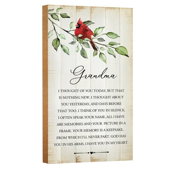 LifeSong Milestones Red Cardinal Wall Decor for Memorial Gifts White