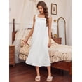 thumbnail image 2 of Ekouaer Long Sleeveless Nightgowns for Women Ladies Night Gown Embroidery Sleepdress Tank Nightdress Victorian Sleepshirt, 2 of 6