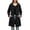 Black women plus size raincoat a1, variant on Relaxed Fit Hooded Zip Up Coat for Women, Plus Size Warm Rainproof Casual Outerwear, Solid Color Loose Cover Up for Fall Winter Daily Wear, White 2XL