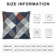 thumbnail image 6 of COMIO Geometric Plaids Patchwork Throw Pillow Cover ,Blue Geometry Modern Fashion Double Sides Print Cushion Cover,Abstract Stripes Artwork Square Couch Pillow Cover 2 pcs White, 6 of 6