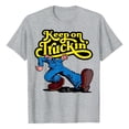 thumbnail image 2 of Womens Keep on Trucking Tees Funny Cartoon Graphic Print Short Sleeve T-Shirts Retro Loose Fashion Tops, 2 of 4