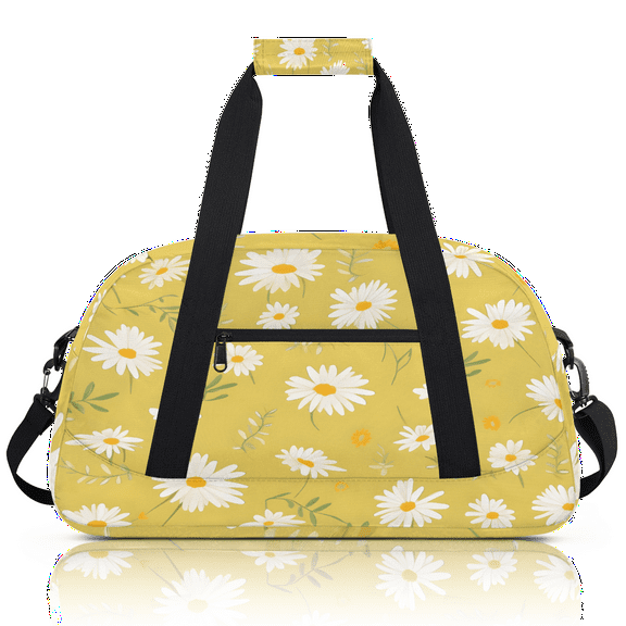 Herdesigns Daisy Sports Duffle Bag for Women & Men, Spring Floral Gym Bag Dance Bag Overnight Bag Carry On Weekender Travel Bag