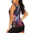 thumbnail image 3 of Uemuo Flower White Horse Pattern Workout Tank Tops for Women Breathable Moisture-wicking tank top Sleeveless Running Loose Fit Yoga Tops Active Shirts Sports Gym Exercise, 3 of 9