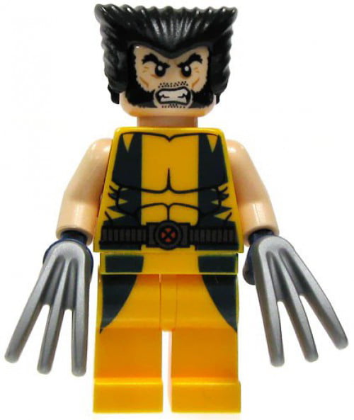 WOLVERINE Black Custom Printed & Inspired Marvel Lego Minifigure w/Chrome Claws 