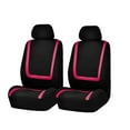 thumbnail image 1 of Juego de fundas para asientos de coche, conjunto completo de tela, buen ajuste para coches, camiones, vehículos（No incluye asientos）Juego de 4 piezas Rosa + negro, 1 of 4