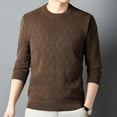 thumbnail image 4 of uikmnh Male Autumn and Winter Round Neck Casual Knit Versatile Fashion Soft Men's Sweater Casual Jacquard Bottom Sweater, 4 of 6