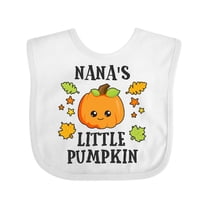 Inktastic Nanas Little Pumpkin with Leaves and Stars Boys or Girls Baby Bib