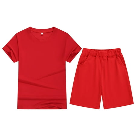 

Summer Children Kid Boys Girls Soft Short Sleeve T Shirt Top Blouse and Shorts Casual Two Piece Outfit Set New Born Stuff Teens Outfits for Girls 4 Yr Old Girl Clothes Girl Clothes 3-6 Months Clothes