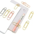 thumbnail image 3 of Large Metal Paper Clips Silver Gold Rose Gold Electroplated Bookmark Pen Clip for Home Office School, 3 of 7