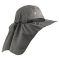 thumbnail image 4 of Falari Outdoor Sun Hat, Wide Brim with Neck Flap, Safari Hiking Gardening Fishing Hat - Gray, 4 of 6