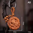 thumbnail image 1 of LLavero de madera con grabado del zodiaco chino, accesorio creativo para llaves de coche, Animal, caballo, dragón, serpiente, perro, regalo, nuevo, 12 unidades, 1 of 4