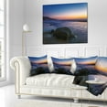 thumbnail image 2 of Designart Dark Tropical Seashore in Evening - Seascape Throw Pillow - 16x16, 2 of 4