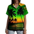 thumbnail image 2 of Yopmin Women's Hawaiian Shirts Palm Tree Short Sleeve Button Down Tropical Shirt Trendy Clothes for Travel, 2 of 7