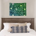 thumbnail image 4 of Uemuo Green Disco Lights Printed 29x37 Inch Tapestry Wall Hanging – Lightweight & Durable – Perfect for Dorm Decor, Beach Throw, Sofa Cover, Tablecloth, 4 of 8
