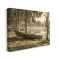 thumbnail image 3 of Lakeside Canoe Forest Wilderness Landscape Photograph Gallery Wrapped Canvas Print Wall Art, 3 of 7