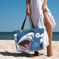 thumbnail image 6 of Kdxio Great White Shark for Beach Bag for Women Large Beach Tote Bag Waterproof Sandproof Swim Bag with Zipper Pockets Beach Vacation Travel, 6 of 7