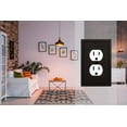 thumbnail image 5 of Plaque Murale Décorative Moderne avec Couvercle de Sortie, Alliage de Zinc Solide Durable (Simple Duplex 2PK, Noir Mat), 5 of 5