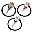 thumbnail image 2 of 3pcs Viking Hair Jewelry Gothic Raven Skull Ponytail Holder Halloween Hair Accessories, 2 of 2