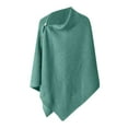 thumbnail image 2 of Gelikeya Poncho Shawl Wraps for Women Scarf Lightweight Fall Winter Versatile Knitted Sweater Pullover Cloak Coat Tops, Green, One Size, 2 of 6